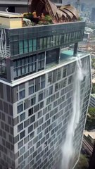 Saleemoffical presentation - Hotel infinity pool in an Earthquake #earthquake