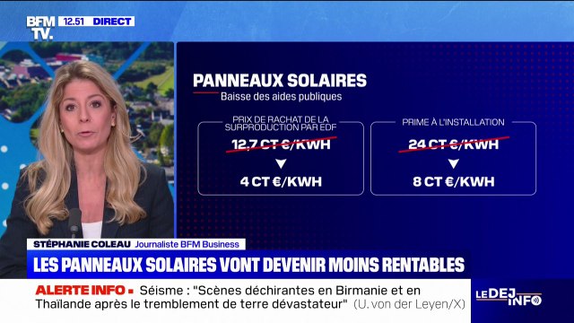 Panneaux solaires: les aides publiques à l'installation baissent à partir de ce vendredi