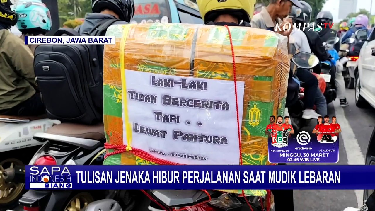 Unik! Tulisan Jenaka di Motor Pemudik Menjadi Hiburan di Tengah Arus Mudik Lebaran 2025