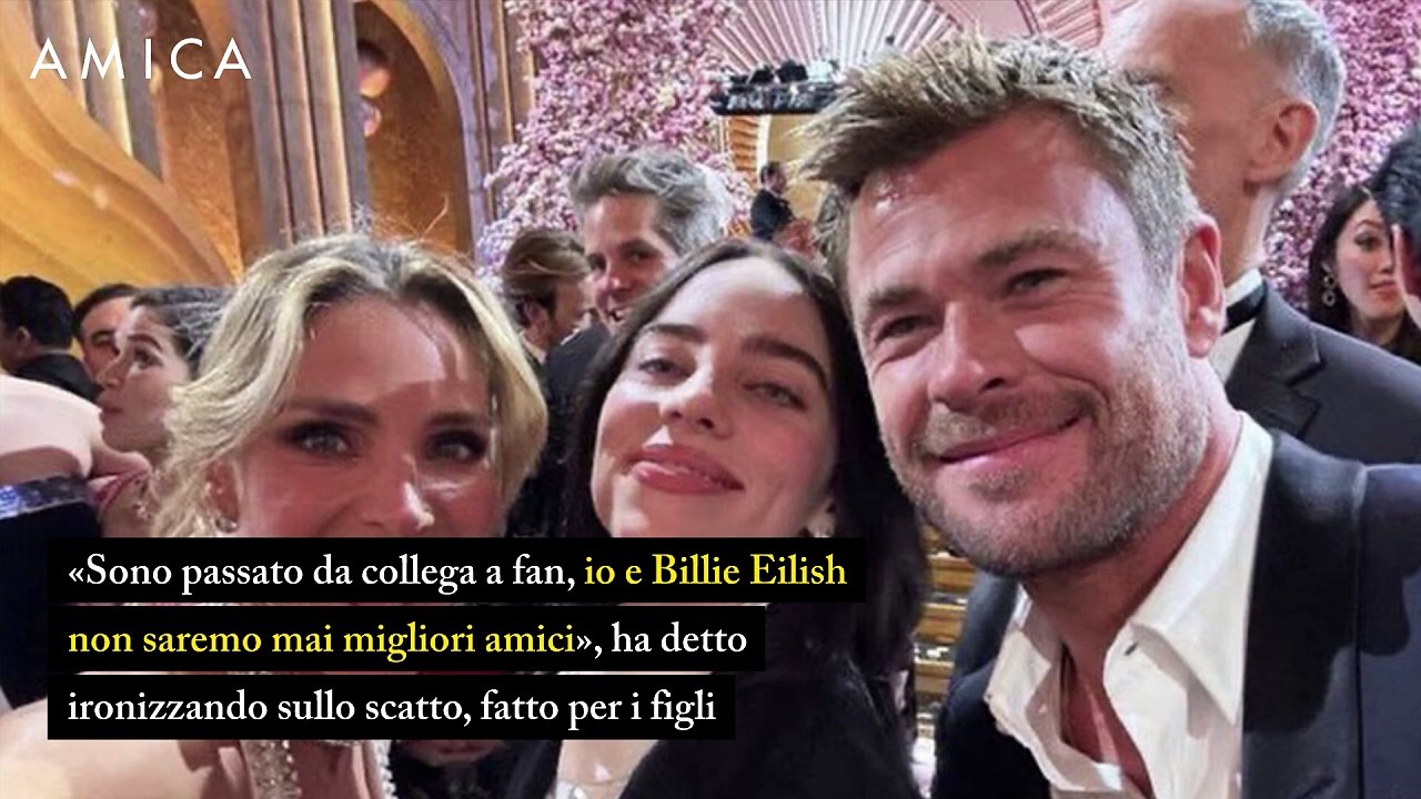Chris Hemsworth pentito del selfie con Billie Eilish: «Non saremo mai amici»