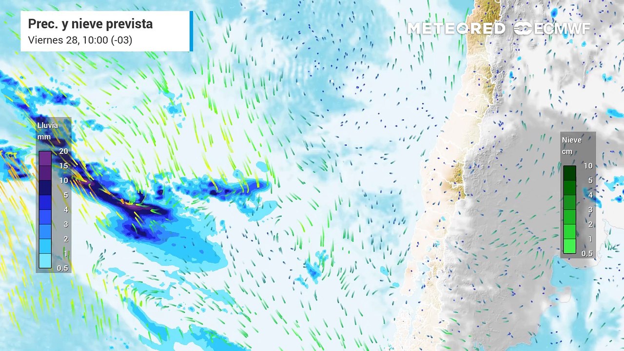 Este domingo llegan las precipitaciones a Santiago y  la Región Metropolitana