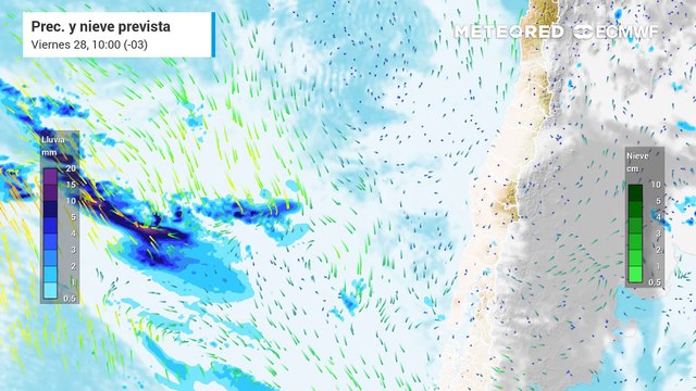 Este domingo llegan las precipitaciones a Santiago y la Región Metropolitana