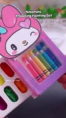 Miniature Traveling Painting Set 😍✨#shorts #art #diy #muktaartandcraft #youtubeshortsindia