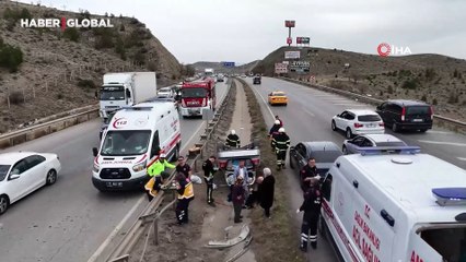 43 ilin geçiş güzergahında trafik yoğunluğu zirve yaptı! O anlar havadan görüntülendi