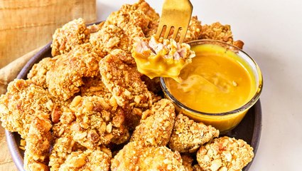 How to Make Baked Hot Honey Mustard Pretzel Chicken Bites