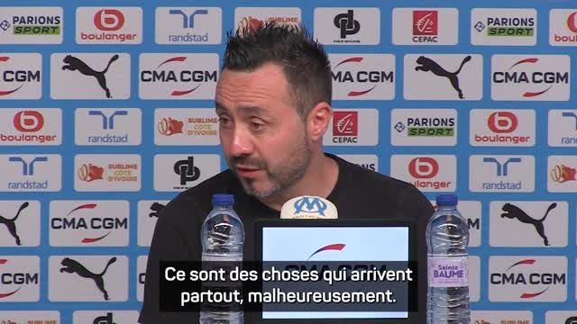 Marseille - De Zerbi : “Je suis désolé pour Adrien et pour sa famille”