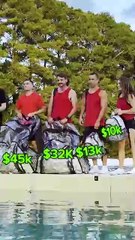 Last person hanging win $100k #mrbeast #viral video #challange