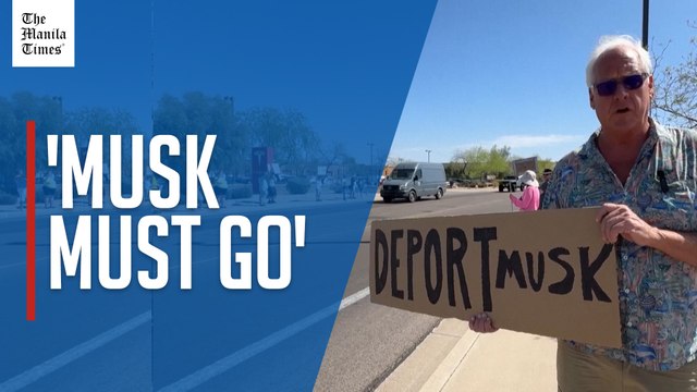 Protesters rally at Arizona Tesla dealership against DOGE cuts