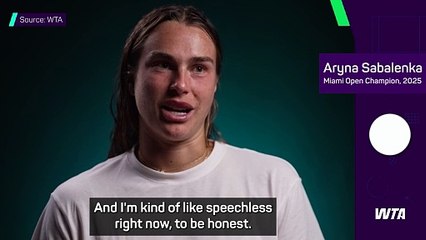 'Super happy' Sabalenka reflects on winning Miami Open