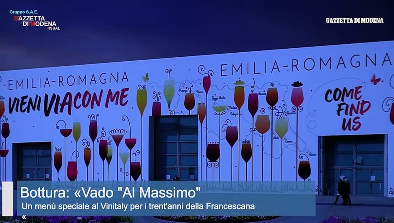 Massimo Bottura al Vinitaly per i 30 anni della Francescana: ?Celebriamo i sapori dell'Emilia Romagna?