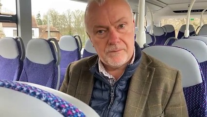 A sneak preview of one of the new electric buses to serve Minehdead and Wellington filmed by Daniel Mumby.