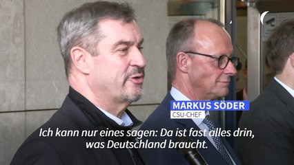 Söder: Koalition muss "neue Hoffnung" in Deutschland wecken