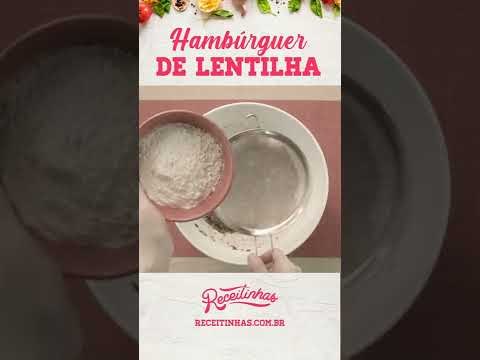Receita Vegana de Hambúrguer de Lentilha com poucos ingredientes #shorts