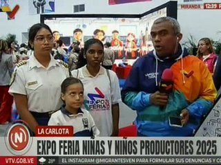 Caracas | Se realiza por octavo día consecutivo la Expo Feria Niñas y Niños Productores 2025