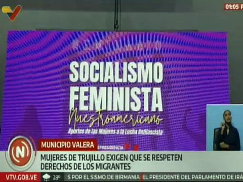 Mujeres del estado Trujillo demuestran su solidaridad con migrantes secuestrados en El Salvador