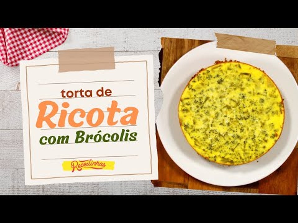TORTA DE RICOTA COM BRÓCOLIS PARA UM LANCHE RÁPIDO E SAUDÁVEL | RECEITINHAS