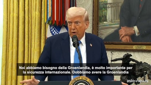 Trump: la Groenlandia ci serve per la pace nel mondo