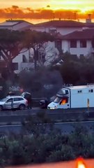 San Vincenzo, il momento dell'assalto al portavalori sulla Variante Aurelia