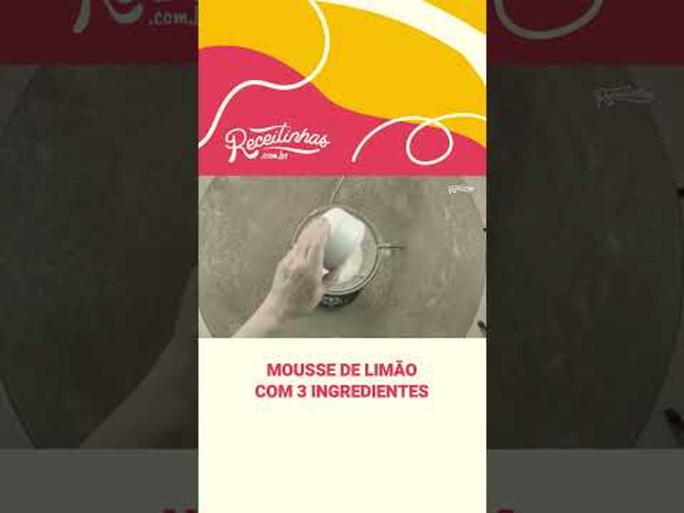 Receita de mousse de limão com 3 ingredientes (rápido de fazer) | Receitinhas