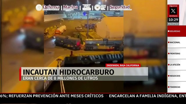 Aseguran casi 8 millones de litros de hidrocarburo tras cateo en Ensenada, BC