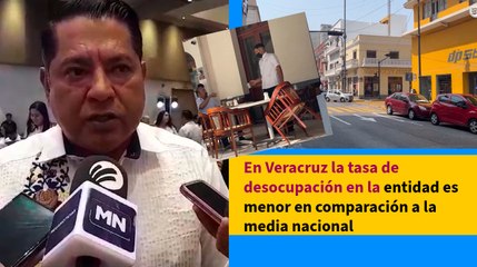 En Veracruz la tasa de desocupación en la entidad es menor en comparación a la media nacional