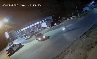 Así fue accidente de tránsito frente una patrulla en Marcala, La Paz