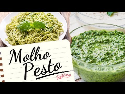 RECEITA FÁCIL DE MOLHO PESTO CASEIRO (MELHOR QUE DE RESTAURANTE) | RECEITINHAS