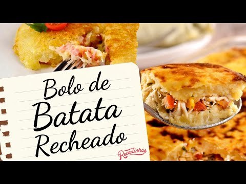 BOLO DE BATATA RECHEADO COM QUEIJO, PRESUNTO E MOLHO BRANCO CASEIRO (RECEITA FÁCIL) | RECEITINHAS