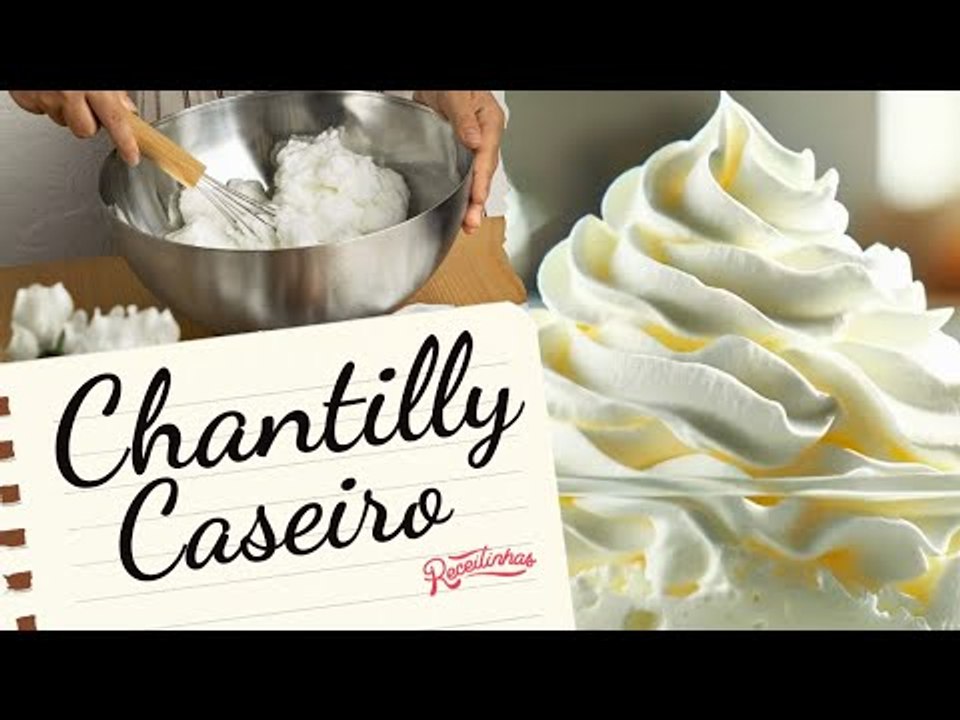 CHANTILLY CASEIRO USANDO APENAS CREME DE LEITE E AÇUCAR (IGUAL PROFISSIONAL/GOURMET) | RECEITINHAS