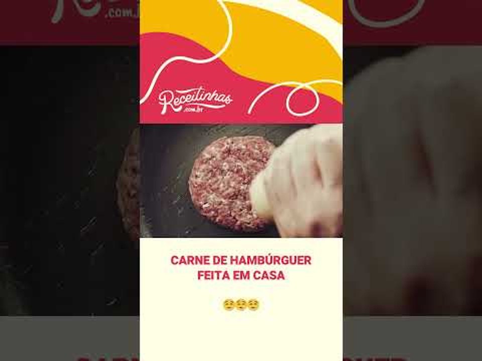 COMO FAZER CARNE DE HAMBÚRGUER EM CASA | RECEITINHAS