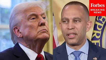 Hakeem Jeffries Says Trump Administration's Mass Layoffs At HHS Are 'Likely Unlawful'