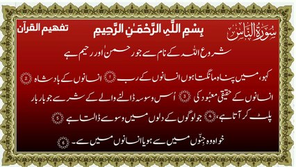 Surah An-Nas Only Urdu Translation Tafheem Ul Quran