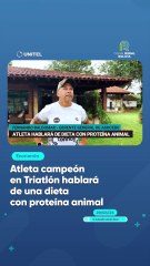 Atleta campeón en Triatlón hablará de una dieta con proteína animal