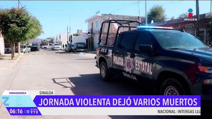 Jornada violenta deja 9 muertos en Sinaloa