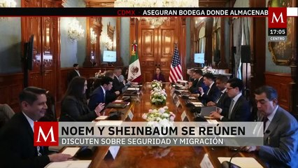 Claudia Sheinbaum se reúnen Kristi Noem en Palacio Nacional