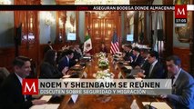 Claudia Sheinbaum se reúnen Kristi Noem en Palacio Nacional