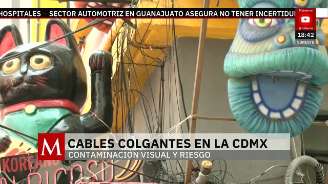 Cables colgantes en la Ciudad de México representan un riesgo para la ciudadanía