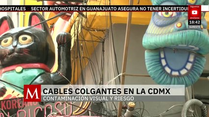 Cables colgantes en la Ciudad de México representan un riesgo para la ciudadanía