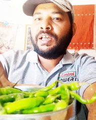 Eating 100 Gram Green Chilli Without Water