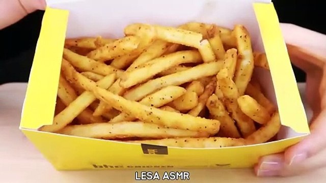 ASMR FRIED CHICKEN, CHEESE BALL, CHEESE STCIK, FRENCH FRIES EATING SOUNDS MUKBANG 뿌링클 먹방 咀嚼音