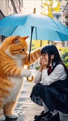 Cat😺 and Girl👧 Story... By AI CATS STORY.