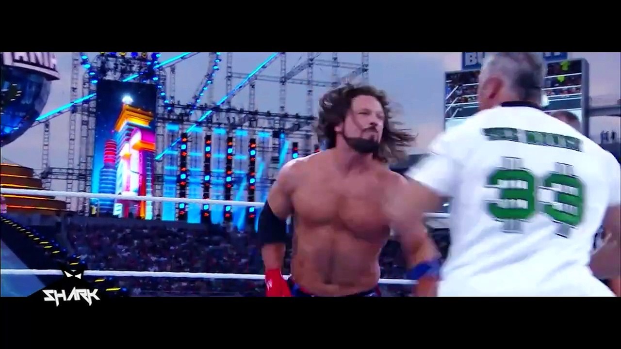 Aj styles vs Shane Mcmahon Wrestlemania 33 en español