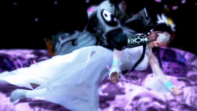 Xiaolongnu felt something brushing against her eyes and someone’s arm holding her when her whole body was paralyzed 小龙女被西毒点了穴道，丧失了行动能力并被以面纱蒙住了脸庞，尹志平隔着面纱亲小龙女 The return of the condor heroes AI 3D Animation