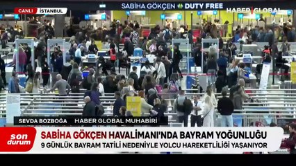 Sabiha Gökçen Havalimanı’nda bayram yoğunluğu yaşanıyor