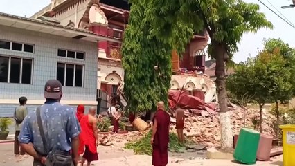 Powerful earthquakes' destruction in Myanmar, Thailand captured in videos