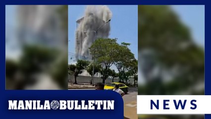 Moment skyscraper under construction collapses in Bangkok after earthquake