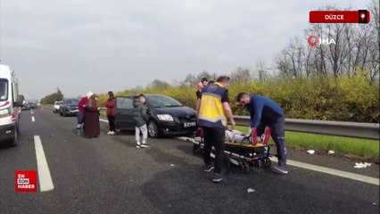 Düzce'de sabah saatlerinde meydana gelen trafik kazası