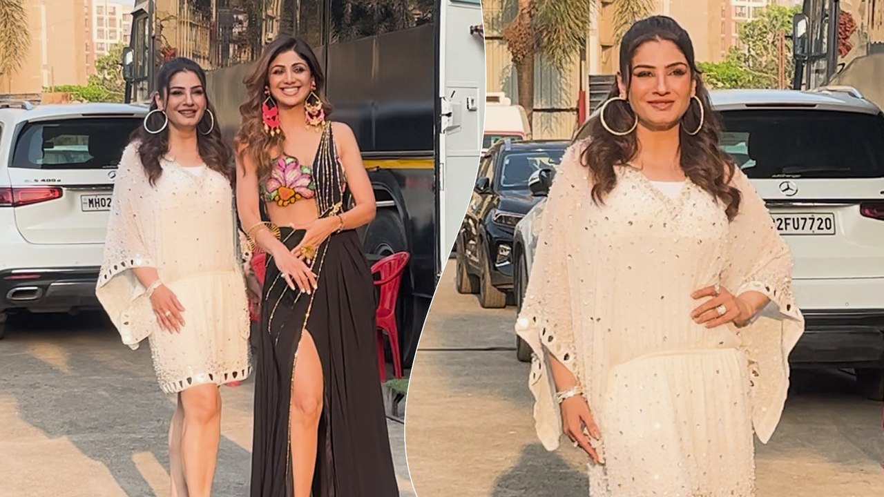 Raveena Tandon और Shilpa Shetty एक स्टूडियो के बाहर एक साथ हुए स्पॉटेड, दोनों ने की जमकर बातें