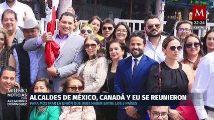 Alcaldes de México, Estados Unidos y Canadá rechazan política arancelaria de Trump