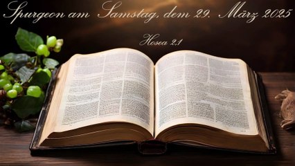Spurgeon am Samstag, dem 29. März 2025, zu Hosea 2,1